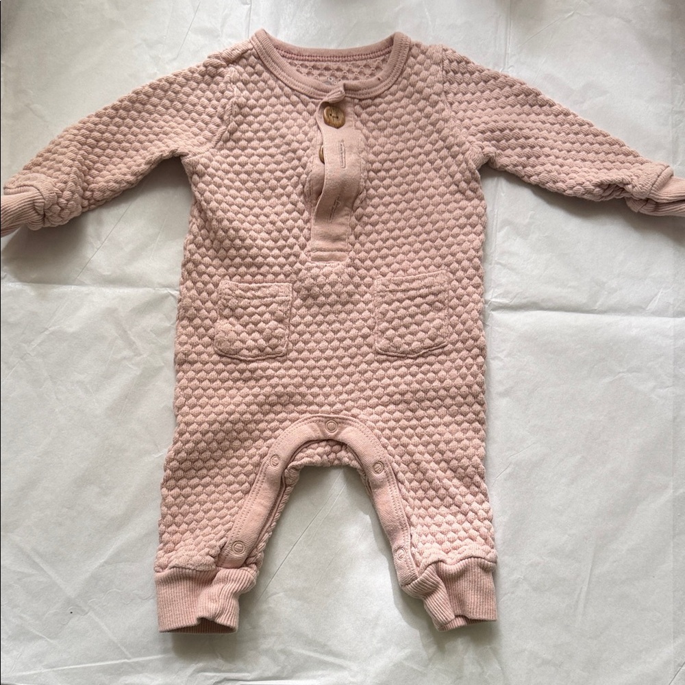 Cloud Island Pink Textured quilted suit